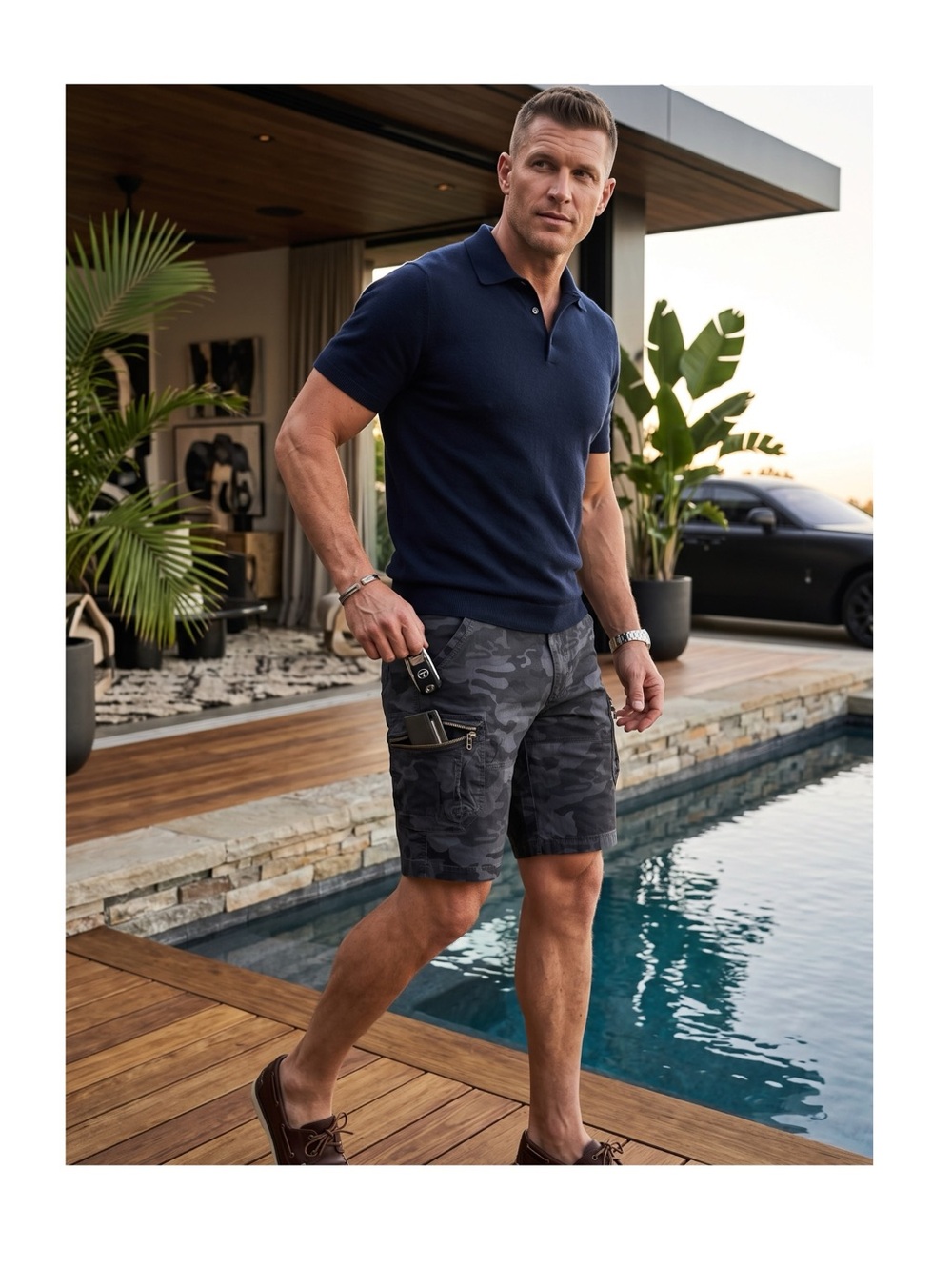 new KÜHL ✪ Ambush Performance Cargo Shorts ✪ Grey Camo ✪ 38W x 12L ✪ Hike Fish